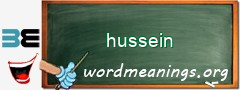 WordMeaning blackboard for hussein